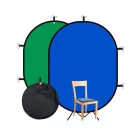Hakutatz Chroma Key - Összecsukható háttér zöld/kék 150cm*100cm MOUJ-062