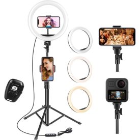   Hakutatz állványos szelfi lámpa 10" colos távirányítóvalMOUJ-057