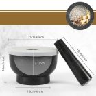 Gránit mozsár mozsártörővel és szilikon fedővel 15x10 cm - fekete FLM-03