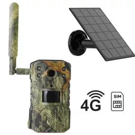   4G SIM napelemes vadkamera élőkép, PIR mozgásérzékelő, QHD videó, éjszakai mód