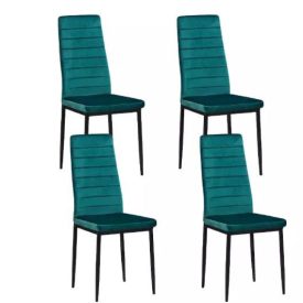   GoldFan Méregzöld szék nappali/étkező 4 darabos,fekete láb KOC-127