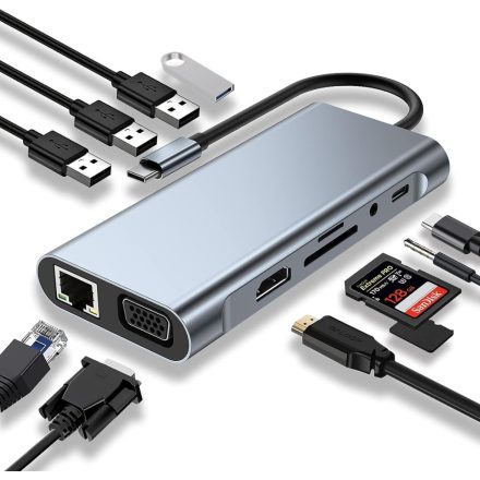 USB Type-C HUB 11 portos átalakító WLM-505