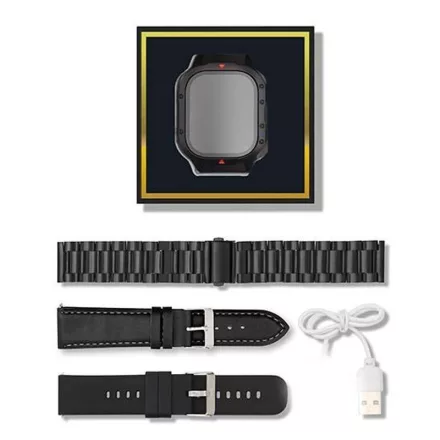 ZTfit ZT09-HM Fekete okosóra, fekete szilikon, fém és bőrszíj PRG-211