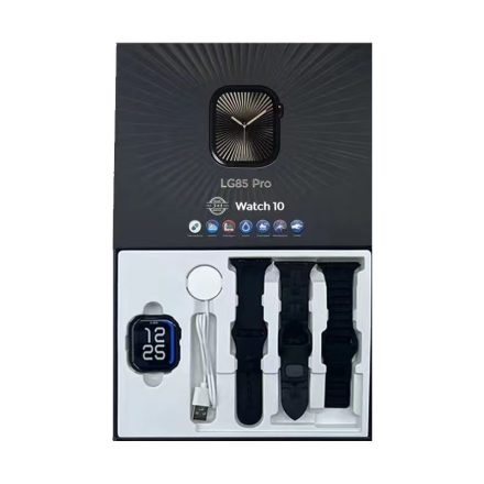 LG85 PRO Okosóra, fekete - 3 szilikon szíjjal PRG-212