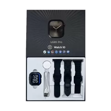 LG85 PRO Okosóra, fekete - 3 szilikon szíjjal PRG-212