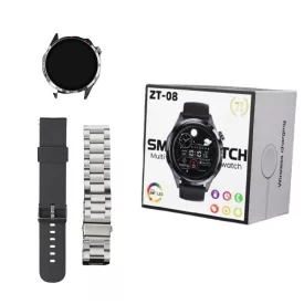   ZTfit ZT-08 Ezüst okosóra szilikon és fém szíjjal PRG-214