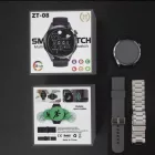 ZTfit ZT-08 Ezüst okosóra szilikon és fém szíjjal PRG-214