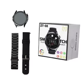   ZTfit ZT-08 Fekete okosóra szilikon és fém szíjjal PRG-215