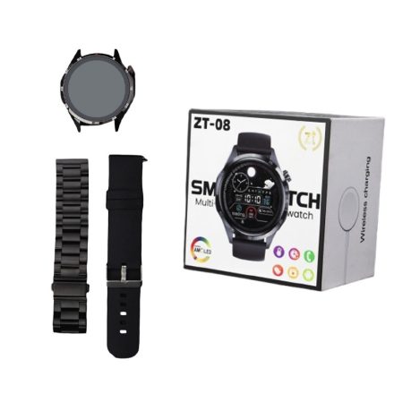 ZTfit ZT-08 Fekete okosóra szilikon és fém szíjjal PRG-215