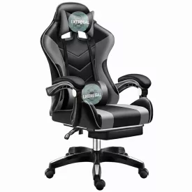   Likeregal 920 gamer szék lábtartóval, masszázs funkcióval, fekete