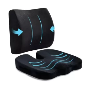   ErgoComfort szett –  Deréktámasz: 34*31*10cm - Ülőpárna: kb. 45 × 36 × 6 cm