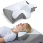 Ergonomikus Memóriahabos Nyak- és Válltámasztó Párna – Kétoldalas Kialakítással - 62*37*8/12cm