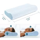 CoolCloud memóriahabos nyakpárna – Jégselyem huzattal, ergonomikus hullámforma - 50*30*7cm