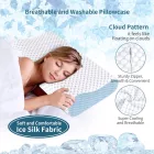 CoolCloud memóriahabos nyakpárna – Jégselyem huzattal, ergonomikus hullámforma - 50*30*7cm