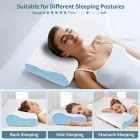 CoolCloud memóriahabos nyakpárna – Jégselyem huzattal, ergonomikus hullámforma - 50*30*7cm