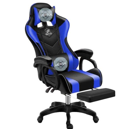 Likeregal 920 gamer szék lábtartóval kék masszázs funkcióval (LI-SW110BL)