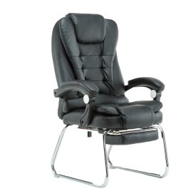 Homeland Masszázsfotel lábtartóval, fekete (MAF-SW110FK)