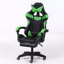   RACING PRO X Gamer szék lábtartóval, Zöld-fekete (RP-SW110ZF)