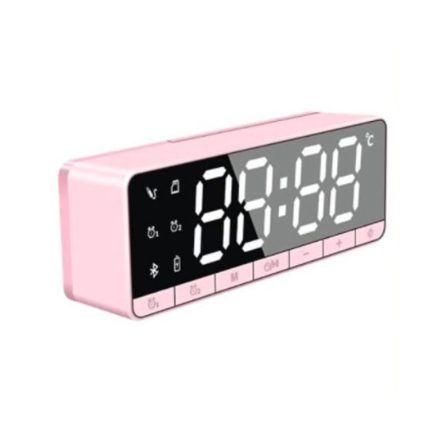 Homeland Bluetooth-os digitális ébresztőóra - pink NDG-DE655