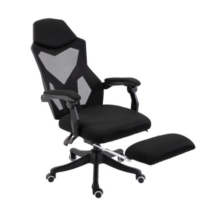 Helo Gamer szék lábtartóval fekete (HO-SW110FK)