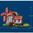 2296 db-os Középkori Szélmalom Építőjáték – Nagyméretű Épületmodell