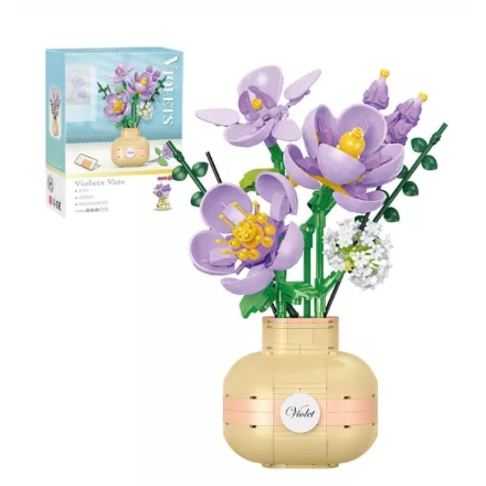 Balody Viola – Mini Blocks Virágváza Építőjáték (539 db) - Aromaterápiás Funkció