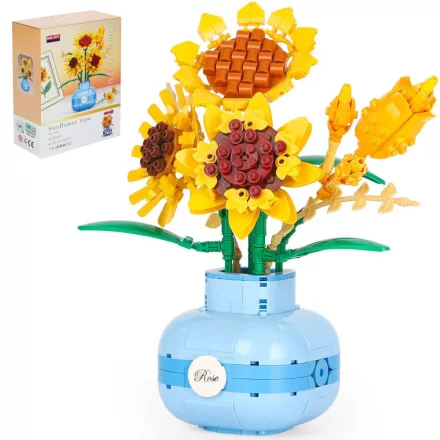 Balody Napraforgó – Mini Blocks Virágváza Építőjáték (559 db) - Aromaterápiás Funkció