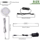 AIBOO Dimmelhető LED szekrényvilágítás – Hideg fehér + RGB, távirányítóval (8 db ultralapos lámpa)
