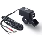 iMESTOU Motoros USB Töltő – 5V 2.1A, vízálló, dupla USB, kapcsolóval és biztosítékkal (12V/24V)