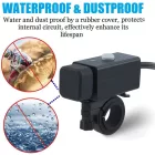 iMESTOU Motoros USB Töltő – 5V 2.1A, vízálló, dupla USB, kapcsolóval és biztosítékkal (12V/24V)