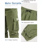 NATUST unisex cargo nadrág – pamut szabadidőnadrág gumis derékkal - (170–176 cm)