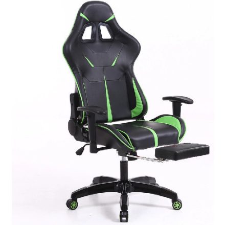 Sintact Gamer szék Zöld-Fekete Lábtartóval (SG-SW110FK)