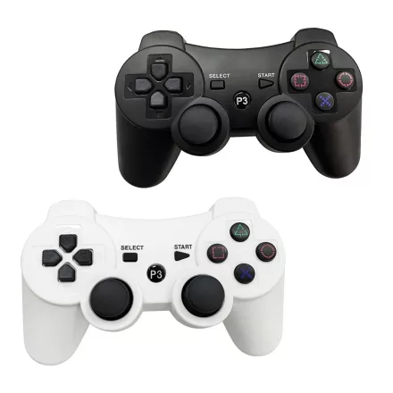 PS3 kompatibilis vezeték nélküli kontroller 2 db, fehér-fekete