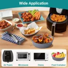 Szilikon Airfryer sütőkosár 2 darabos  – összecsukható, hőálló, szürke VAN-055