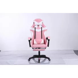   RACING PRO X Gamer szék  lábtartóval, Fehér-Pink (RP-SW110FP)
