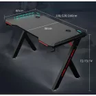 Apollon R5 Beépített ledes Gamer asztal (AP-SW110R5)