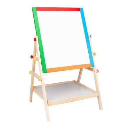 Állítható Magasságú Gyermek Rajztábla - Kétoldalú Mágneses Fa Tábla DAMN-MD209