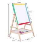 Állítható Magasságú Gyermek Rajztábla - Kétoldalú Mágneses Fa Tábla DAMN-MD209