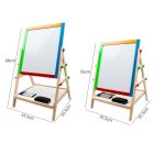 Állítható Magasságú Gyermek Rajztábla - Kétoldalú Mágneses Fa Tábla DAMN-MD209