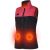 Amaz (Piros,Fekete) Magasnyakú füthető mellény Unisex EU/M