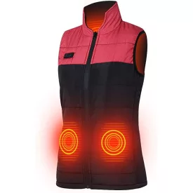   Amaz (Piros,Fekete) Magasnyakú füthető mellény Unisex EU/S