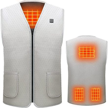 Amaz Lux fehér unisex fűthető mellény EU/M