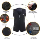 Amaz Lux fekete unisex fűthető mellény EU/3XL