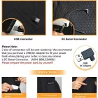 Amaz Lux fekete unisex fűthető mellény EU/3XL