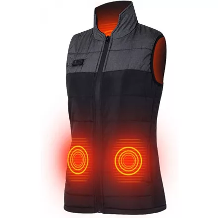 Amaz (Szürke,Fekete) Magasnyakú füthető mellény Unisex EU/M