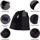 Amaz (Szürke,Fekete) Magasnyakú füthető mellény Unisex EU/M