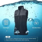 Amaz (Szürke,Fekete) Magasnyakú füthető mellény Unisex EU/2XL