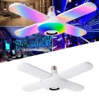 Namvi 50 W-os E27 intelligens mennyezeti lámpa Bluetooth zenei lámpa RGB távirányítóval,összecsukható party világítással QS-305