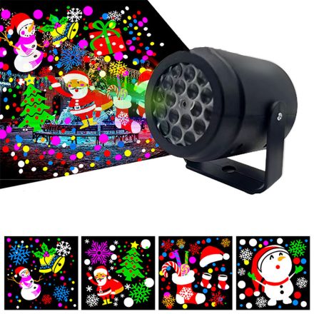 Namvi Karácsonyi kivetítő fények, 16 mintás Led Projector karácsonyi, újévi, ünnepi, születésnapi bulihoz QS-282