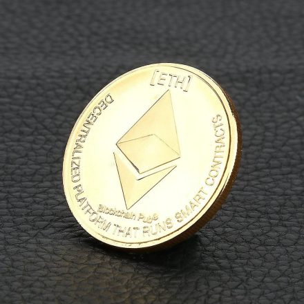 Aranyozott emlékgyűjtő gyűjthető Arany Eth Ethereum Miner Coin Xnb01 QS-222